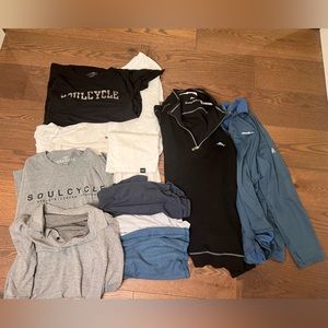 Bundle of men’s short and long sleeve shirts lightly used if at all